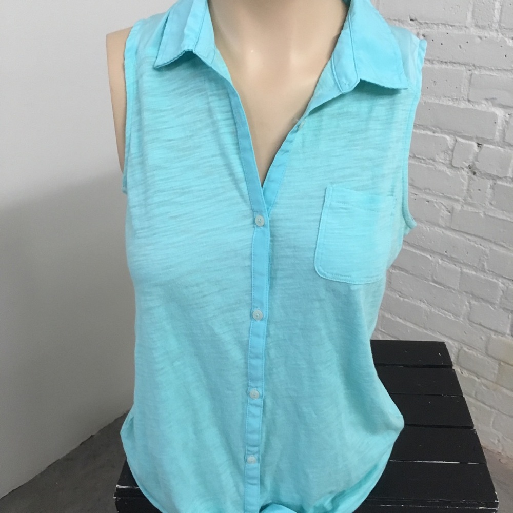 Old Navy Girls Knit Collar Sleeveless Tie Front